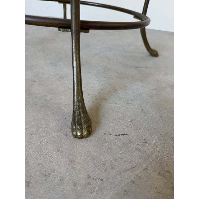 Vintage Hollywood Regency Style Scalloped Brass Frame With Glass Top Coffee Table For Sale - Image 18 of 18
