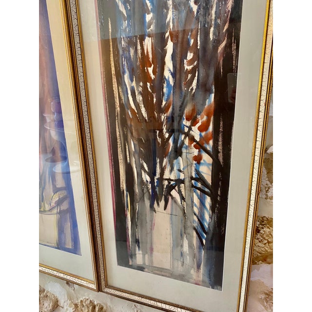 1960s Abstract Flowers with Vase, 1960, Wood & Paper For Sale - Image 5 of 14