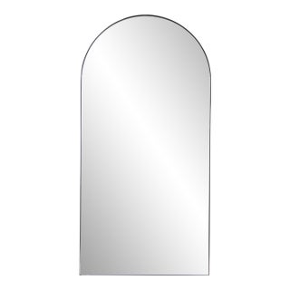 Van Buren Brushed Black Arched Mirror For Sale