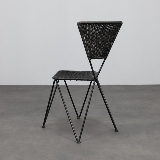 Sonett Chairs in Metal and Wicker by Karl Fostel Seniors Erben, Austria, 1950s, Set of 2 For Sale - Image 6 of 10