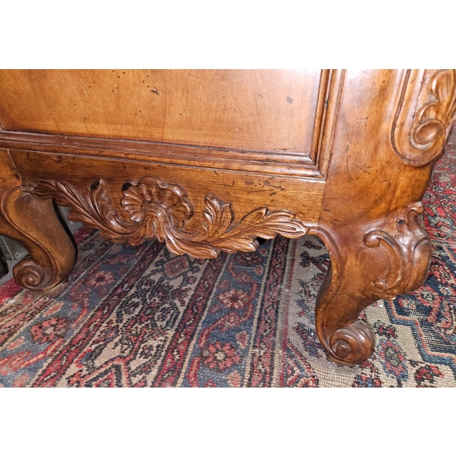 Made in Italy - Bloomingdales Exclusive - 1950s - Country French Louis XV Secretary Bookcase For Sale - Image 10 of 12