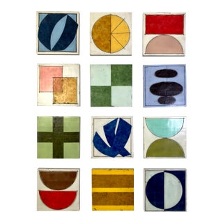 Encaustic Mixed Media Art Installation by Gina Cochran "Charmed" - 12 Panels For Sale