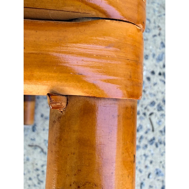 Brighton Pavilion Style Scorched Bamboo Chairs-a Pair For Sale - Image 10 of 11