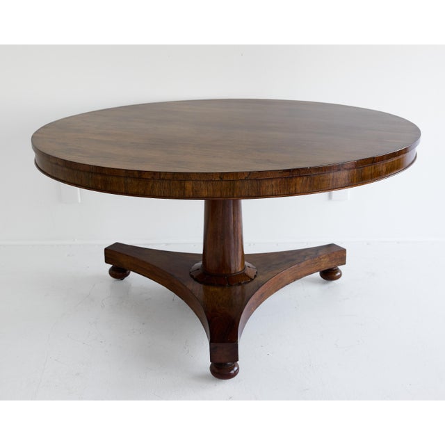 William IV Rosewood Tilt-Top Centre Table on Tripartite Pedestal, c.1835 For Sale In Atlanta - Image 6 of 18