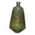 Vintage-Inspired Olive Green Textured Glass Bottle Floor Vase For Sale