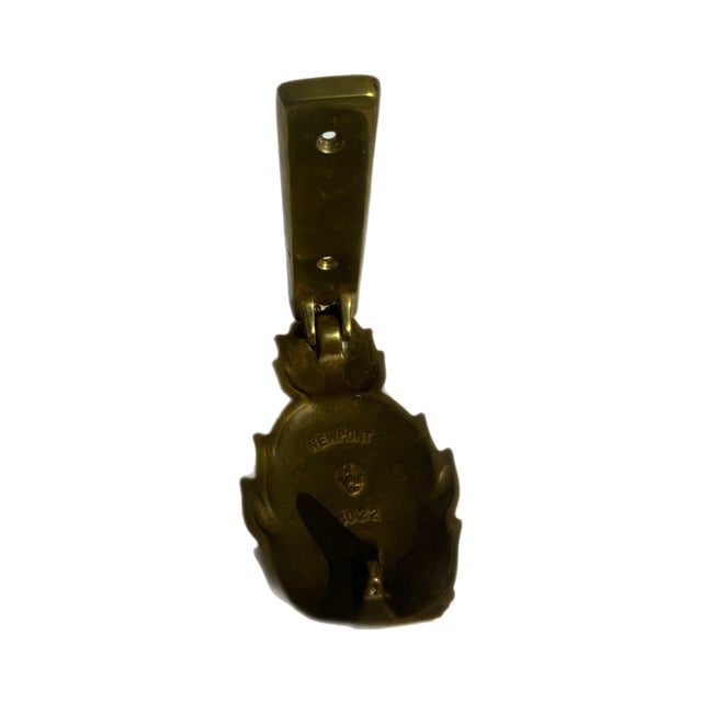 French Virginia Metal Crafters Solid Brass Pineapple Door Knocker For Sale - Image 3 of 8