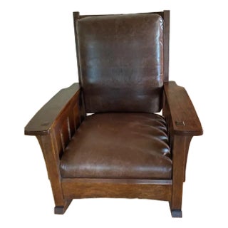 Stickley Mission Collection Bow Arm Morris Rocker For Sale