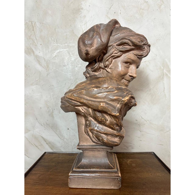 After Jean-Baptiste Carpeaux, Bust, Early 20th Century, Terracotta For Sale - Image 6 of 12
