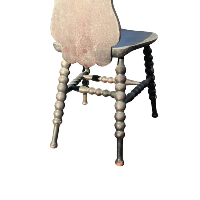 Late 19th Century Late 19th Century Antique Gothic Medieval Wood Carved Face Chair For Sale - Image 5 of 11