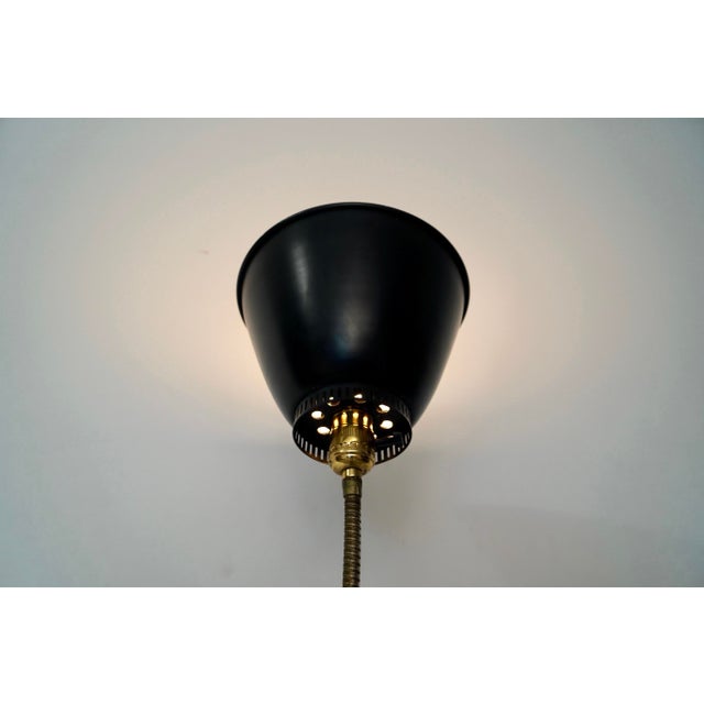Black 1950’s Mid-Century Modern Gooseneck Articulating Task Floor Lamp For Sale - Image 8 of 12