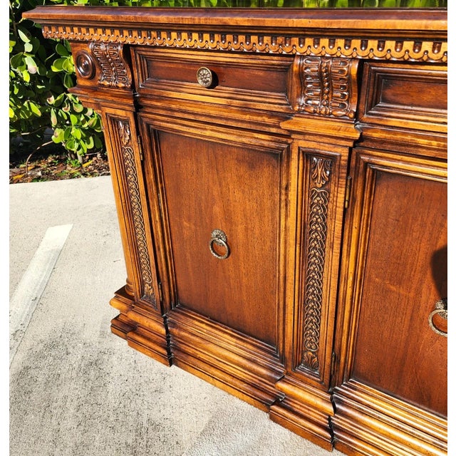 Tuscan 1980s Italian Tuscan Sideboard by Hickory Chair Furniture Company For Sale - Image 3 of 15