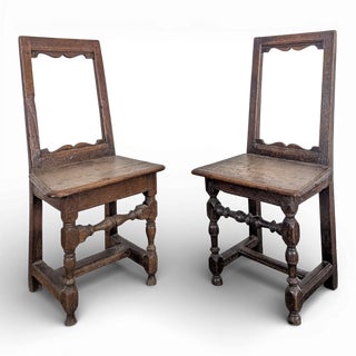 Lorraine Oak Side Chairs, Set of 2 For Sale