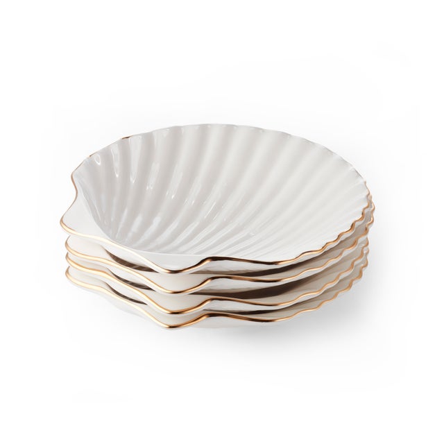 AERIN Shell Appetizer Plates, Set of 4 Chairish