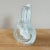 Mid-Century Bulbous Glass Bud-Vase in White and Transparent For Sale - Image 9 of 9
