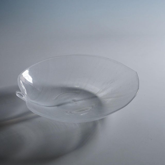 Mid-Century Modern Vintage Tessuto Plate by Tyra Lundgren for Venini, Murano For Sale - Image 3 of 10