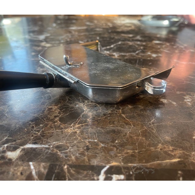 Silver 1970s Silver-Plate Butler Crumb Catcher & Brush For Sale - Image 8 of 9