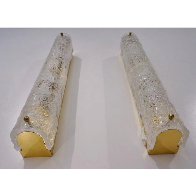 Gold Blown Murano Glass and Brass Wall Lamp from Hillebrand For Sale - Image 8 of 11