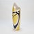 Zsolnay porcelain vase from the 1960s. Designed by János Török, this yellow and black composition is a striking home decor...