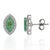 Not Yet Made - Made To Order Vintage Inspired 1.8 Ct Natural Marquise Emerald & Diamond Stud Earrings 2 Pieces For Sale - Image 5 of 12