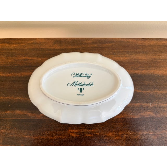Vintage Mottahedeh Portugal Porcelain Garden Rebus Catchall Dish For Sale - Image 9 of 10