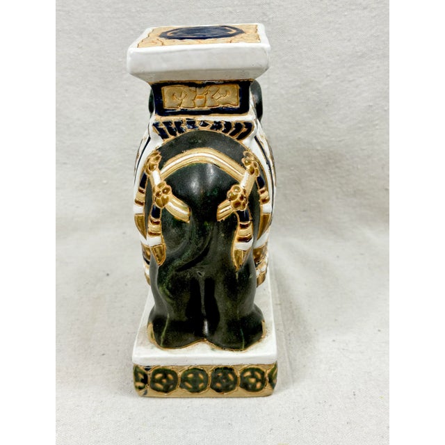 Vintage Chinoiserie Elephant Figurine For Sale - Image 4 of 11