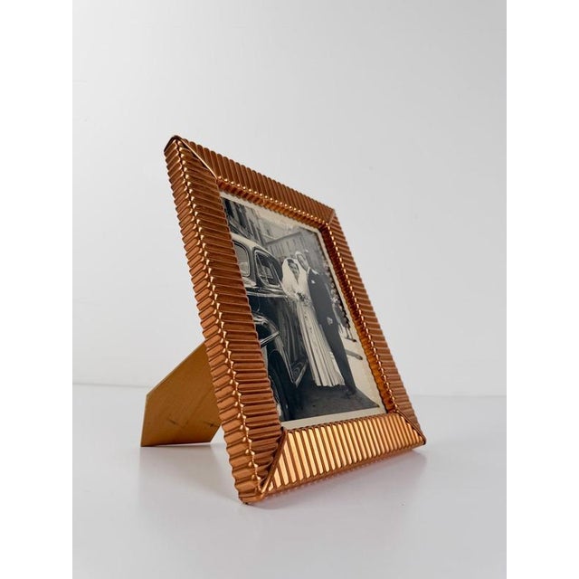 Mid-Century Modern Italian Embossed Copper Tabletop Picture Frame, 1930s For Sale - Image 6 of 18