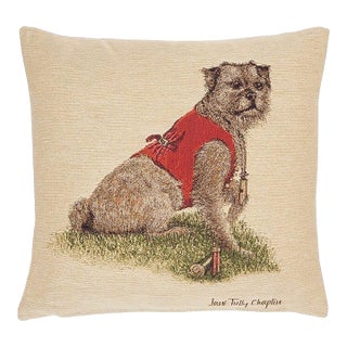 Rt. Hon Thomas Terrier Cushion With Feather Filler - 33x33cm (13"x13") For Sale