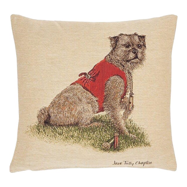 Rt. Hon Thomas Terrier Cushion With Feather Filler - 33x33cm (13"x13") For Sale