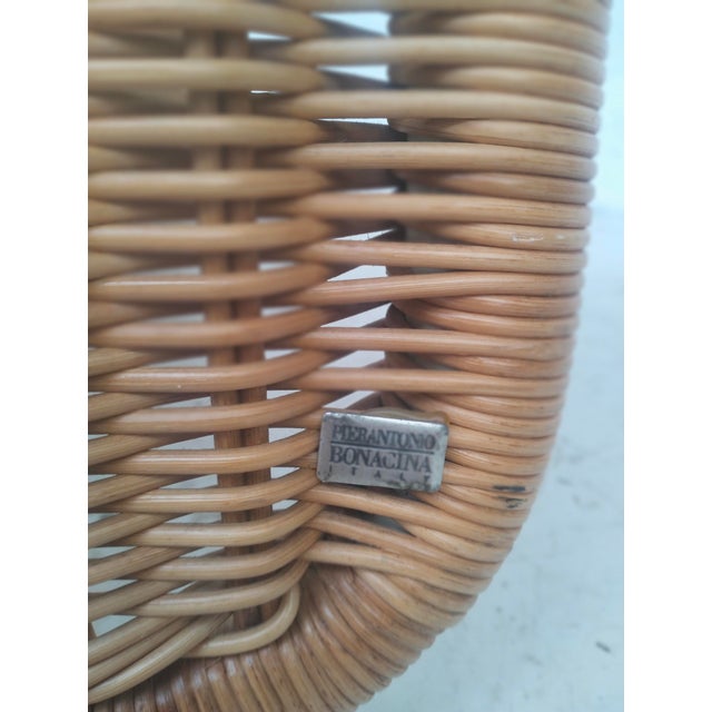 Model P3S Chaise Longue in Rattan by Tito Agnoli for Bonacina, 1960s For Sale - Image 10 of 13