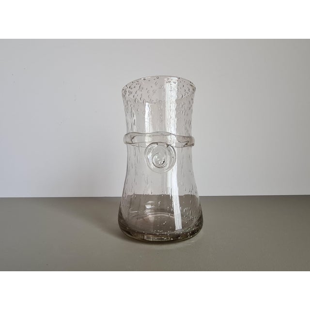 French Biot Bubble Glass Vase, 1960 For Sale - Image 8 of 15