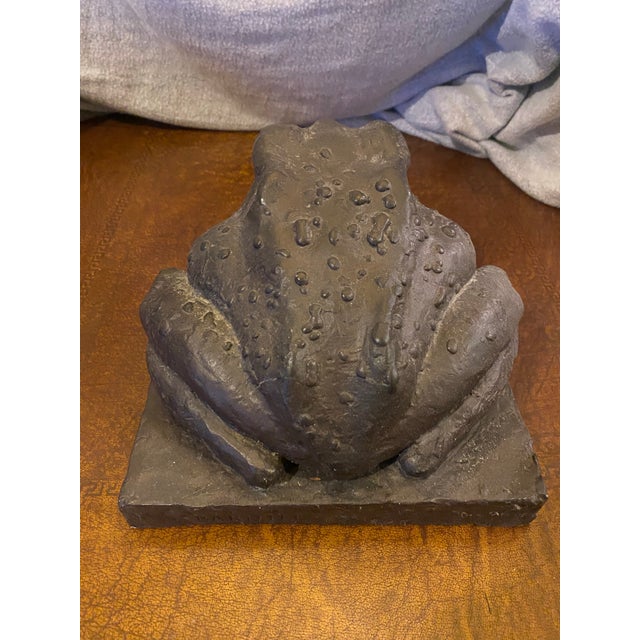 Late 20th Century Vintage Sculptural Toad Statuette by Austin Productions For Sale - Image 5 of 6