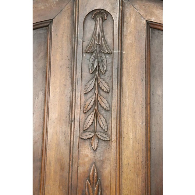 Antique French Wardrobe in Solid Walnut, 1770s For Sale - Image 14 of 17