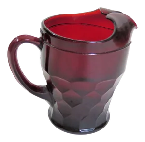 Mid 20th Century Venetian Ruby Red Glass Pitcher