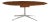 Florence Knoll for Knoll International Oval Desk With Drawer in Walnut 1960 For Sale