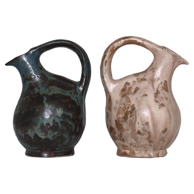 Ceramic Pitchers by Bode Willumsen for Own Studio, 1930s, Set of 2 For Sale