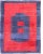 Turkish Tulu Rug With Modern Minimalist Design in Blue, Red and Luxurious Wool For Sale
