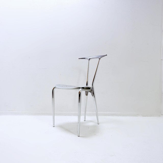 Silver Holè Chair by Carlo Bartoli for Ycami, 1990s For Sale - Image 8 of 16