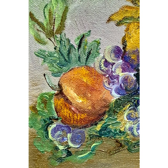 2000 - 2009 Mid-20th Century Impressionist Fruit Still Life Oil Painting by Ruby Dobesh - Framed For Sale - Image 5 of 12