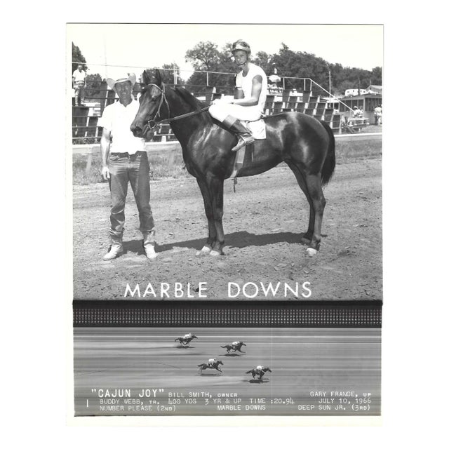 1966 Cajun Joy Winner's Crile Horse Racing Photograph For Sale