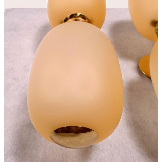 Metal Scandinavian Amber Mid Century Modern, Murano Glass Sconces - Pair For Sale - Image 7 of 9