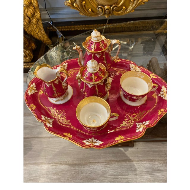 Circa 1875 French Porcelain Tete a Tete Tea Set- 6 Pieces For Sale In Philadelphia - Image 6 of 13