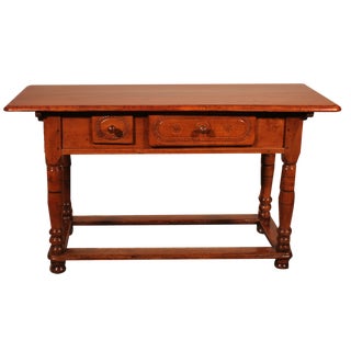 Console with Two Drawers in Cherry Wood, 18th Century For Sale
