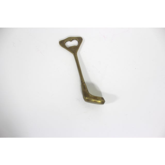 Metal Vintage Solid Brass Golf Club Bottle Opener For Sale - Image 7 of 9