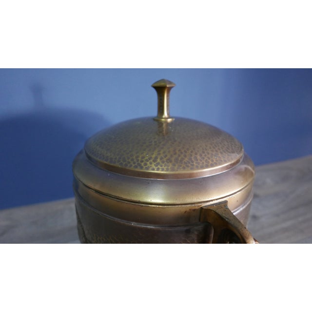 Large Art Deco Brass Punch Bowl with Glass Insert, Germany, 1920s For Sale - Image 14 of 14