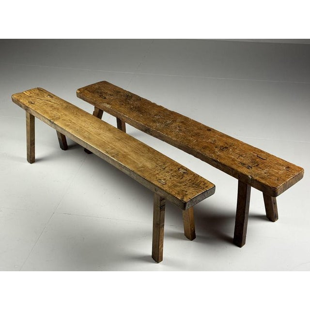Country Dining Room Benches, Set of 2 For Sale - Image 14 of 18