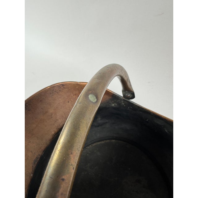 Metal Victorian Copper Helmet Coal Scuttle For Sale - Image 7 of 9