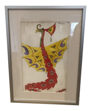 1920s Vintage Lester Design Company Watercolor Painting