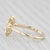 Art Deco New VS2 Diamond Cross Ring 14k Yellow Gold Size 6.5 For Sale - Image 3 of 8