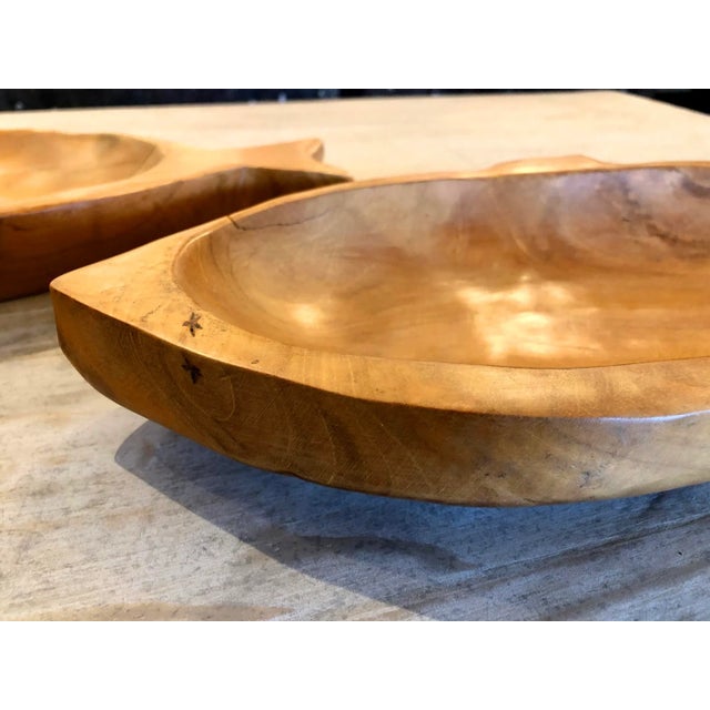 Coastal Teak Wood Fish Bowl For Sale - Image 4 of 9
