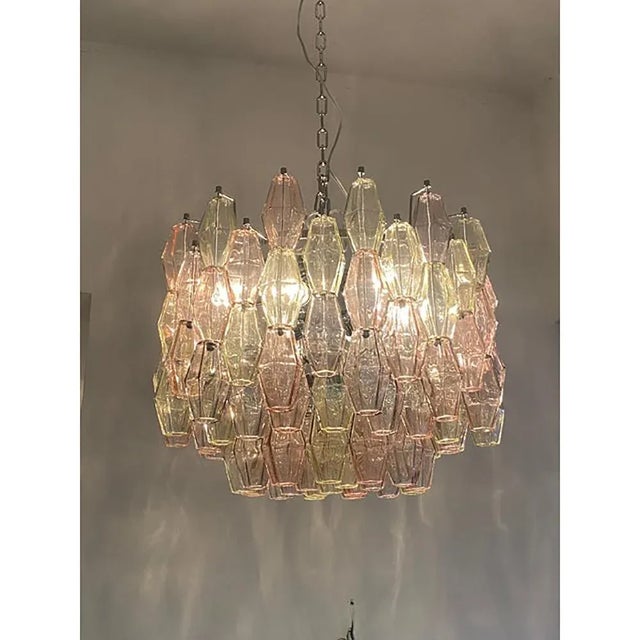 Gold Poliedri Murano Glass Chandelier by simoeng For Sale - Image 8 of 12